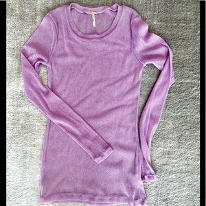 Poof pink lilac pastel top see through, chrome, lurex, shiny, M